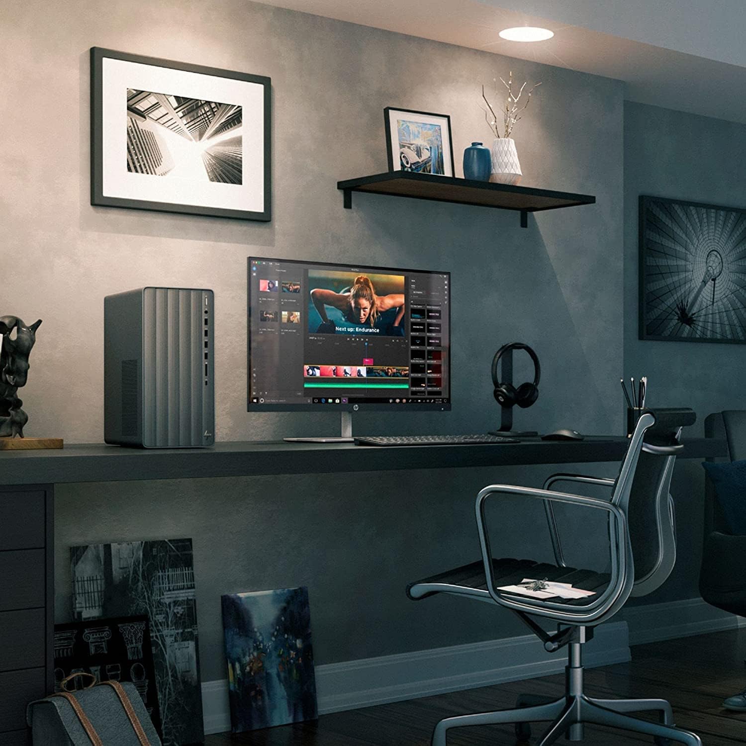 HP 2022 Envy Desktop, Intel Core i5-10400 Processor, Intel UHD Graphics 630, 16GB RAM, 512GB PCIe SSD, Wi-Fi, Bluetooth, USB Type-C, HDMI, VGA, Windows 11 Home, Grey