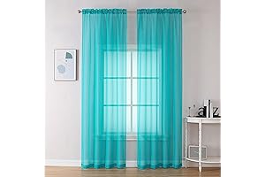 OVZME Turquoise Curtains 2 Panels: Adorn Your Space with Tranquil Elegance