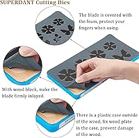 Vista 6 de SUPERDANT Troqueles de corte de flores, aretes de rosa, broche de madera, pinzas para el cabello, troqueladas de cuero, máquina de corte de madera