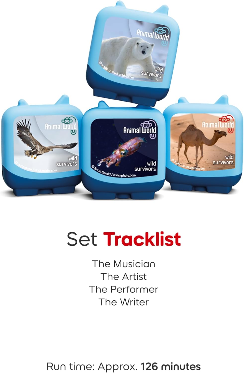 Tonies Animal World: Wild Survivors Clever Set - 4 Pack