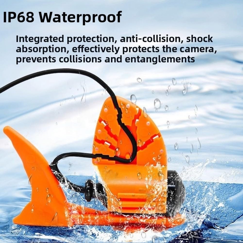 Sistema de cámara subacuática 4K con pantalla de 4.3 pulgadas, kit de buscador de peces IP68 con lente ajustable para pesca de agua dulce y salada (B)