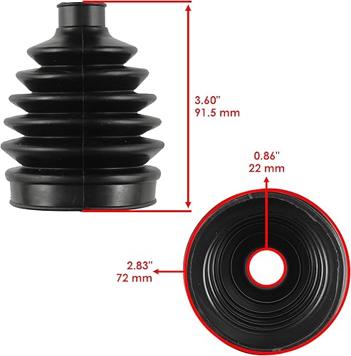 Miniatura 3 de Caltric Kit de arranque CV interior y exterior del eje delantero compatible con Polaris Scrambler 500 4x4 2011-2012