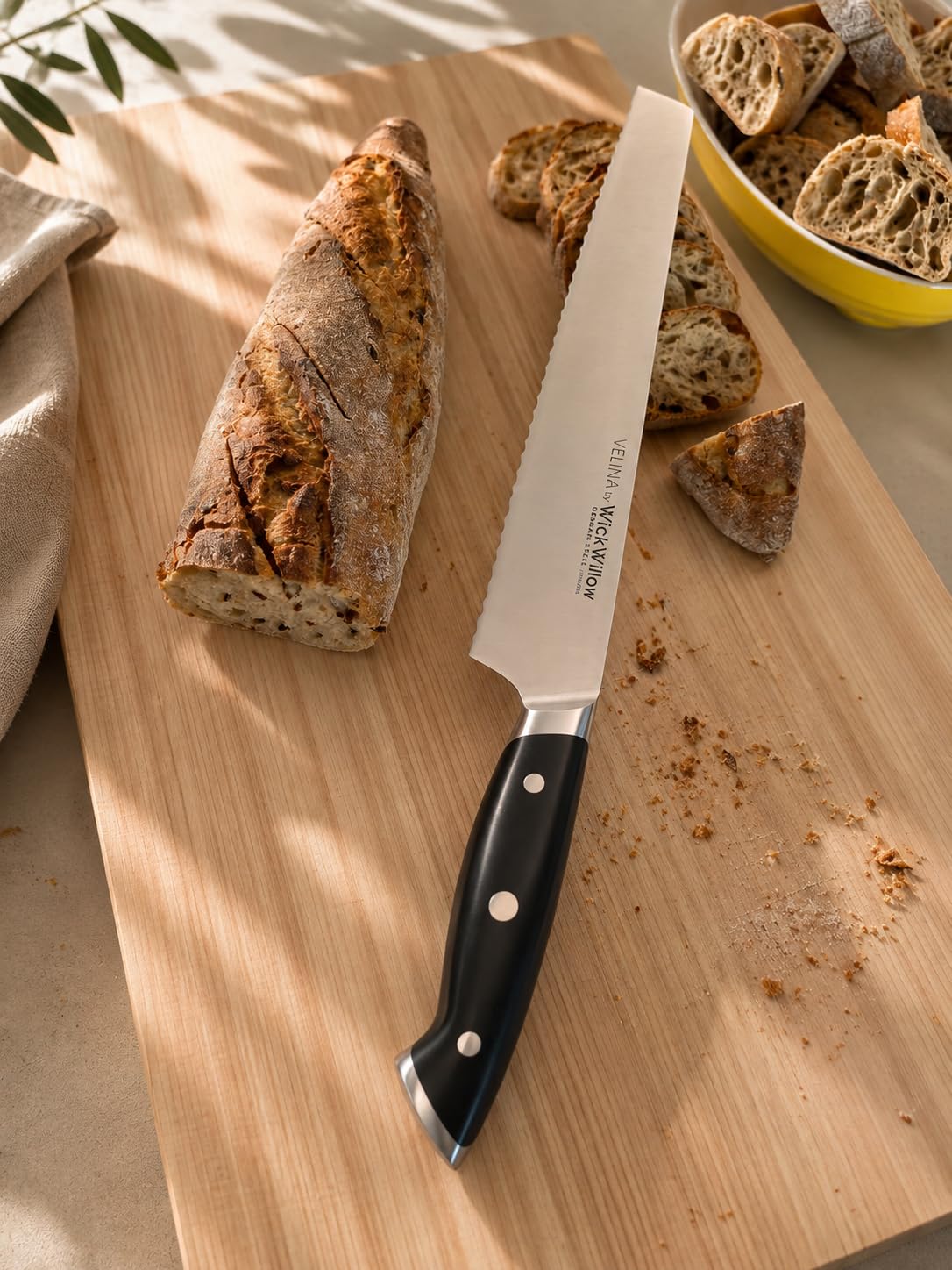 WICKWILLOW Bread Knife - Razor Sharp German Steel -3
