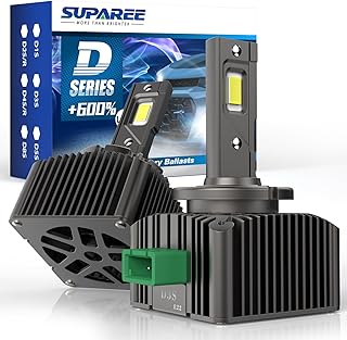 SUPAREE D3S LED Headlight Bulb Plug and Play, D3R Bulb, 120W 20,000LM 600% Brightness 6500K, Xenon Replacement Conversion Kit, Pack of 2