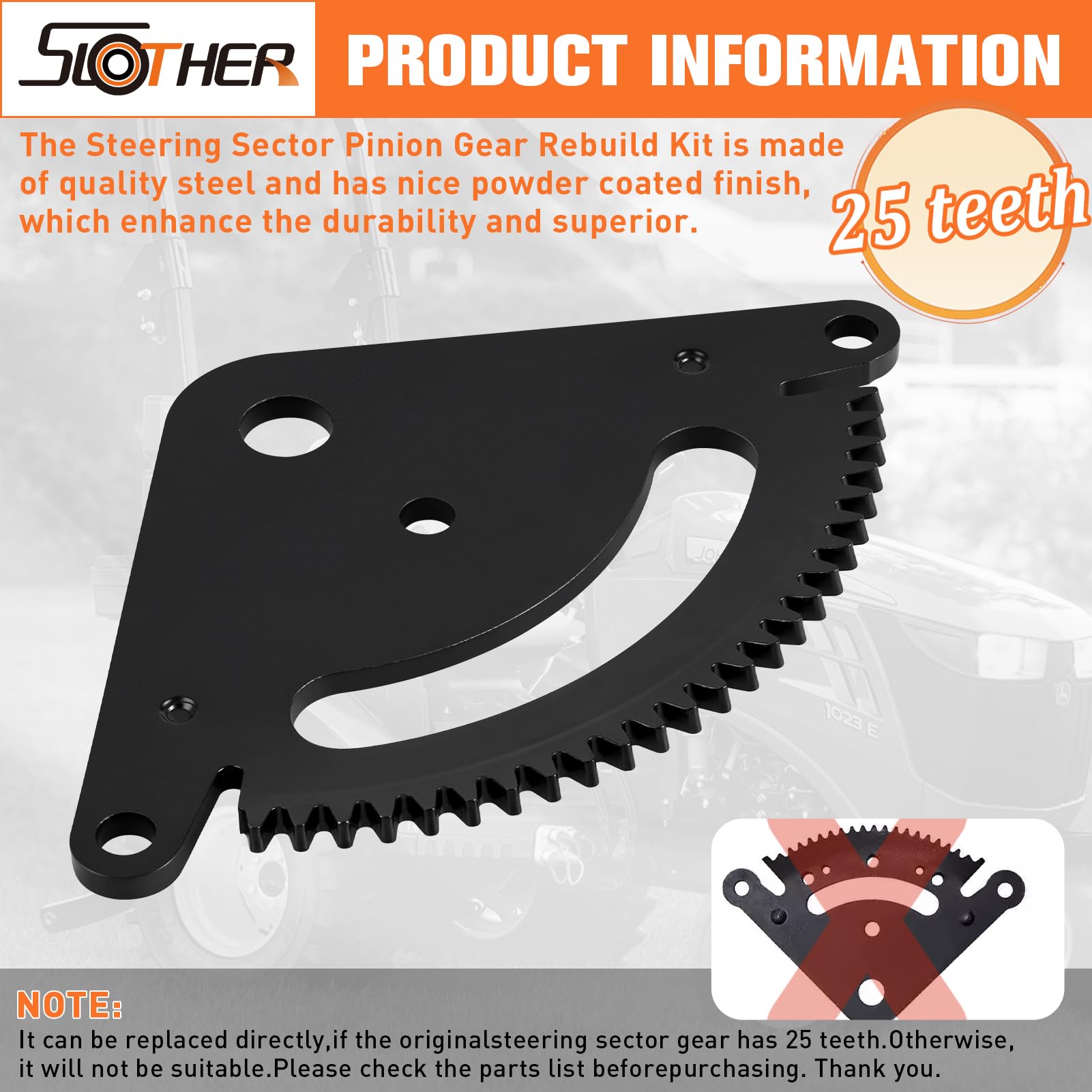 Amazon.com: Slother 25 Teeth GX20052BLE GX20053 Steering Sector