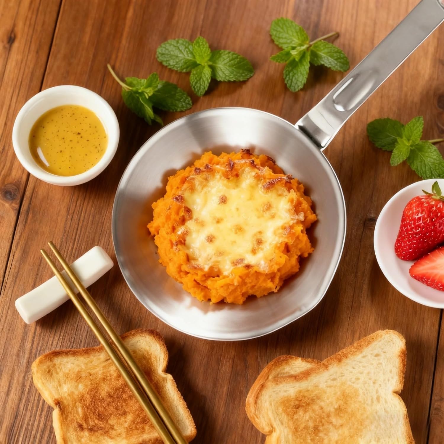 5.5 In Egg Pan, 316 Stainless Steel, Nonstick Omelet Pan, Honeycomb Design, Induction Cooker Compatible, Single-Serve