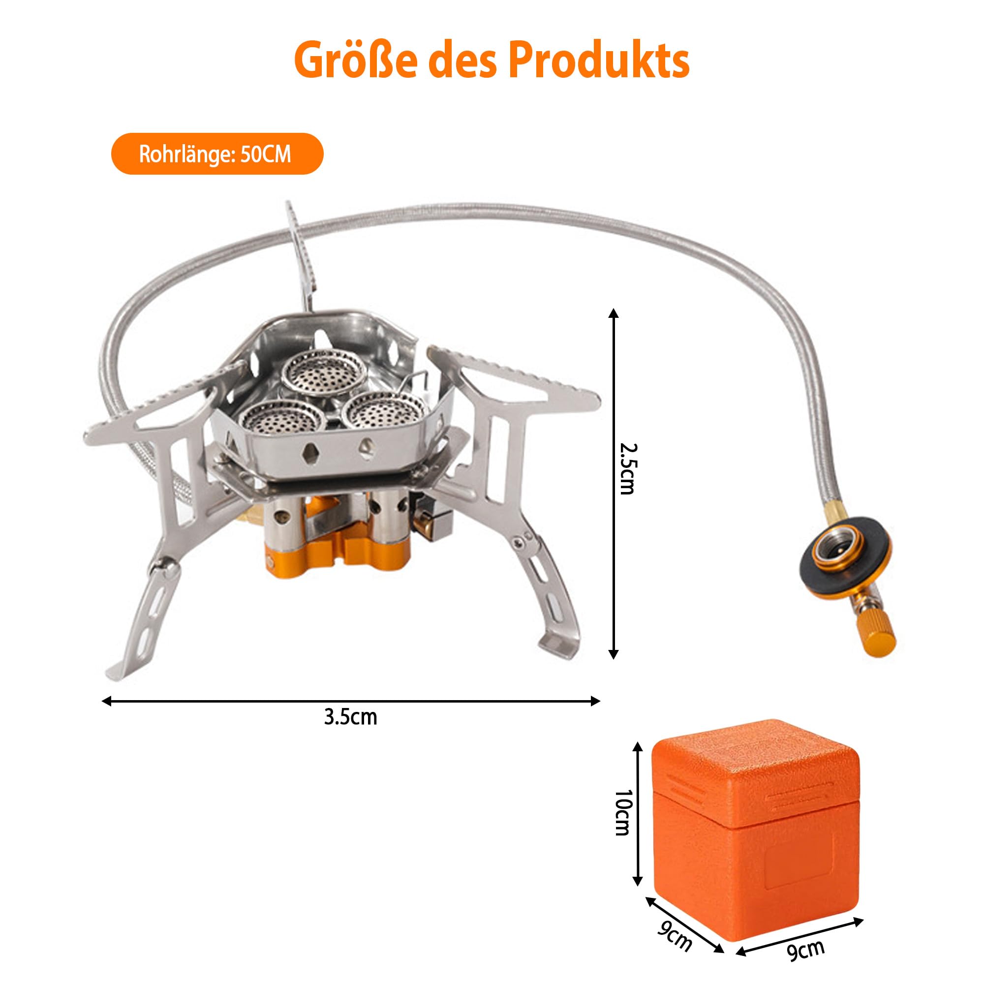 Fornello A Gas Da Campeggio Adiwo 6800W - Portatile, Antivento E Piechevole - Foto 9