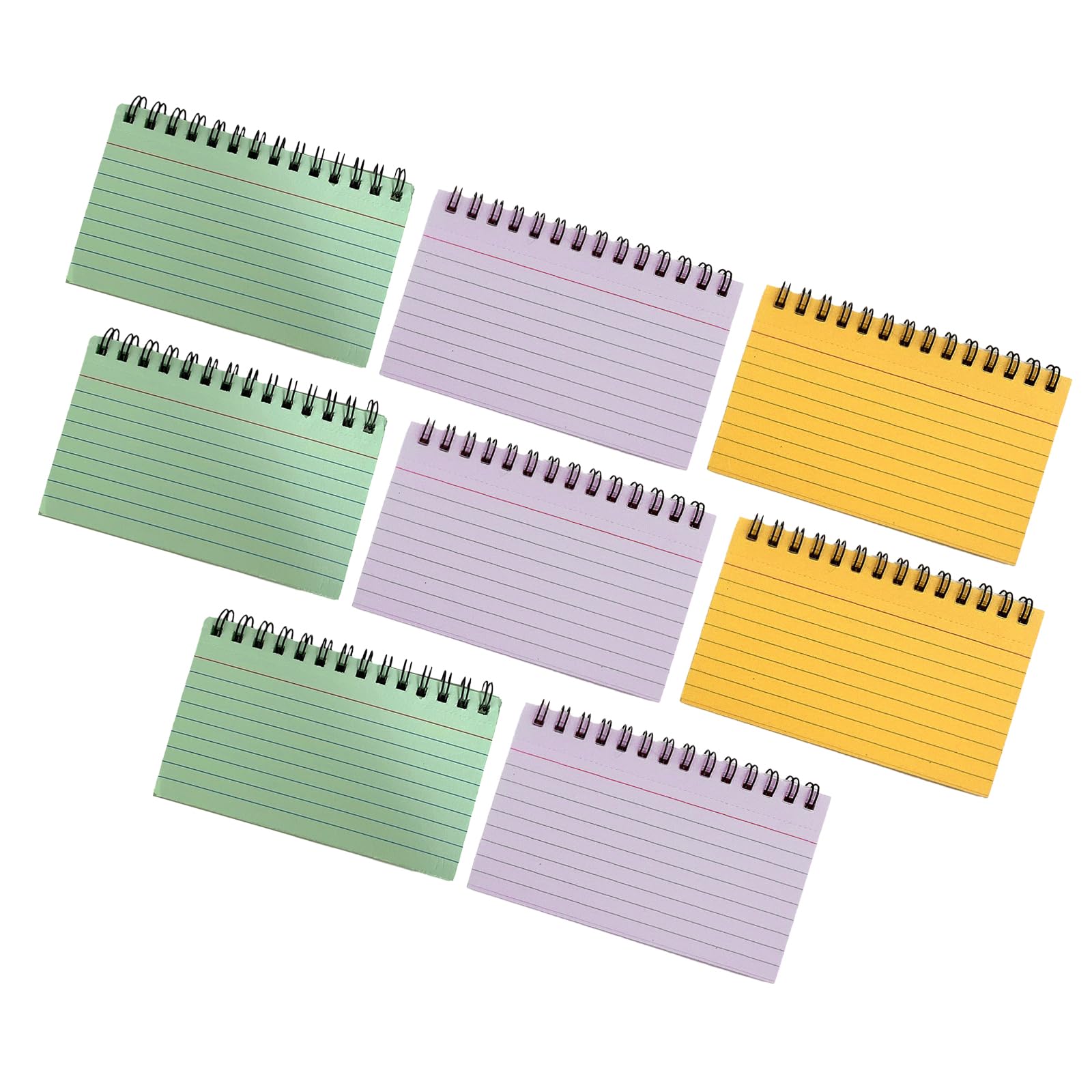 Bloc-notes à spirale fini les feuilles déchirées lot de 8 blocs lignés - 8