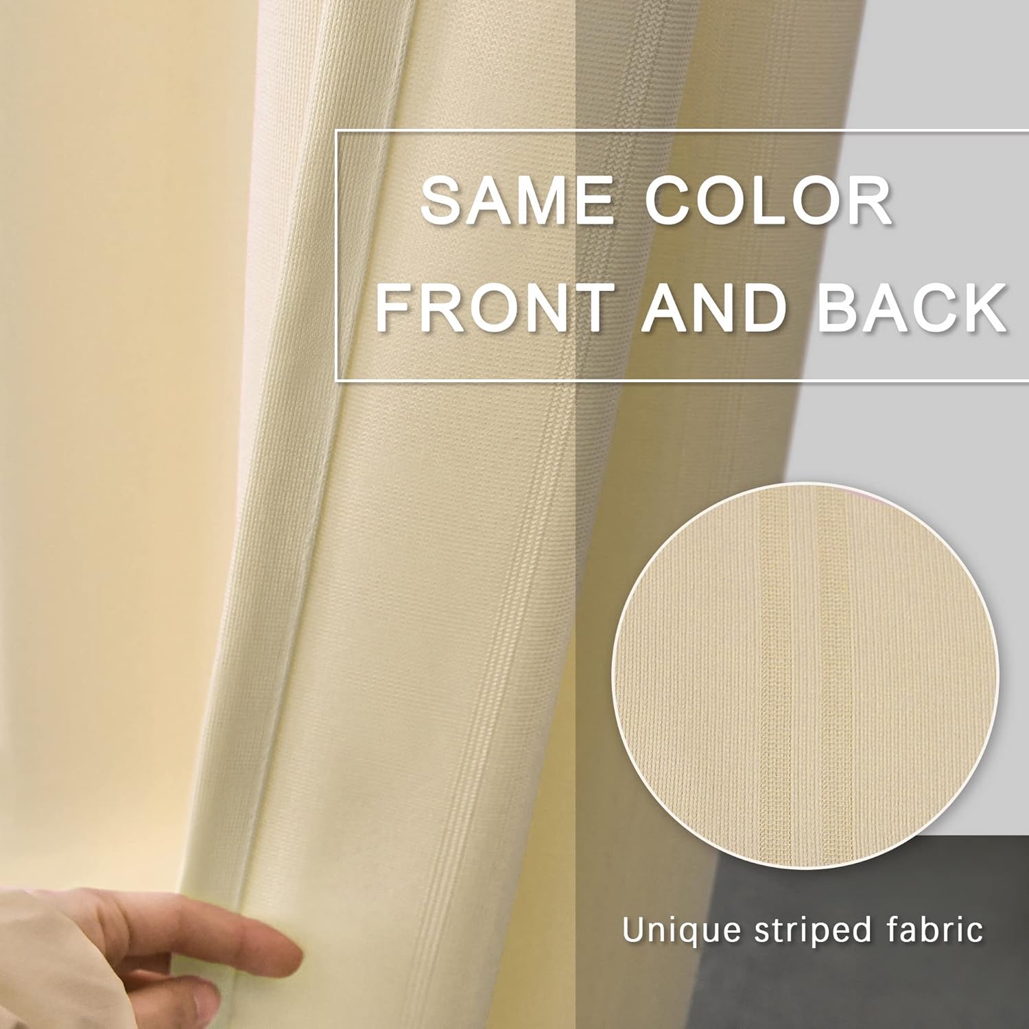MAIHER Divider Curtain for Pravacy Room, Medical Office Curtain for Living Room, Clinic, Lab, School Nursery, (1 Panel, Beige, 5x8ft)