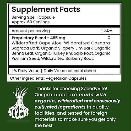 Miniatura 5 de Happy Colon - Soporte suave para la función intestinal* Hoja de aloe vera, cáscara, corteza de sagrada, olmo resbaladizo, hoja de senna, pavo,