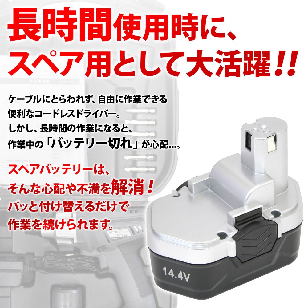 Amazon | ベルソス インパクトドライバー 予備バッテリー 電動ドリル 