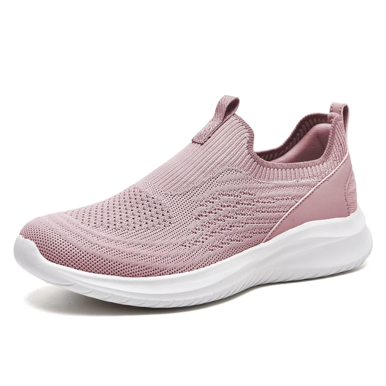TIOSEBON Damen Walking Tennisschuhe Leichte Strick-Slip-Ons Atmungsaktive Mesh Sneaker Bequem