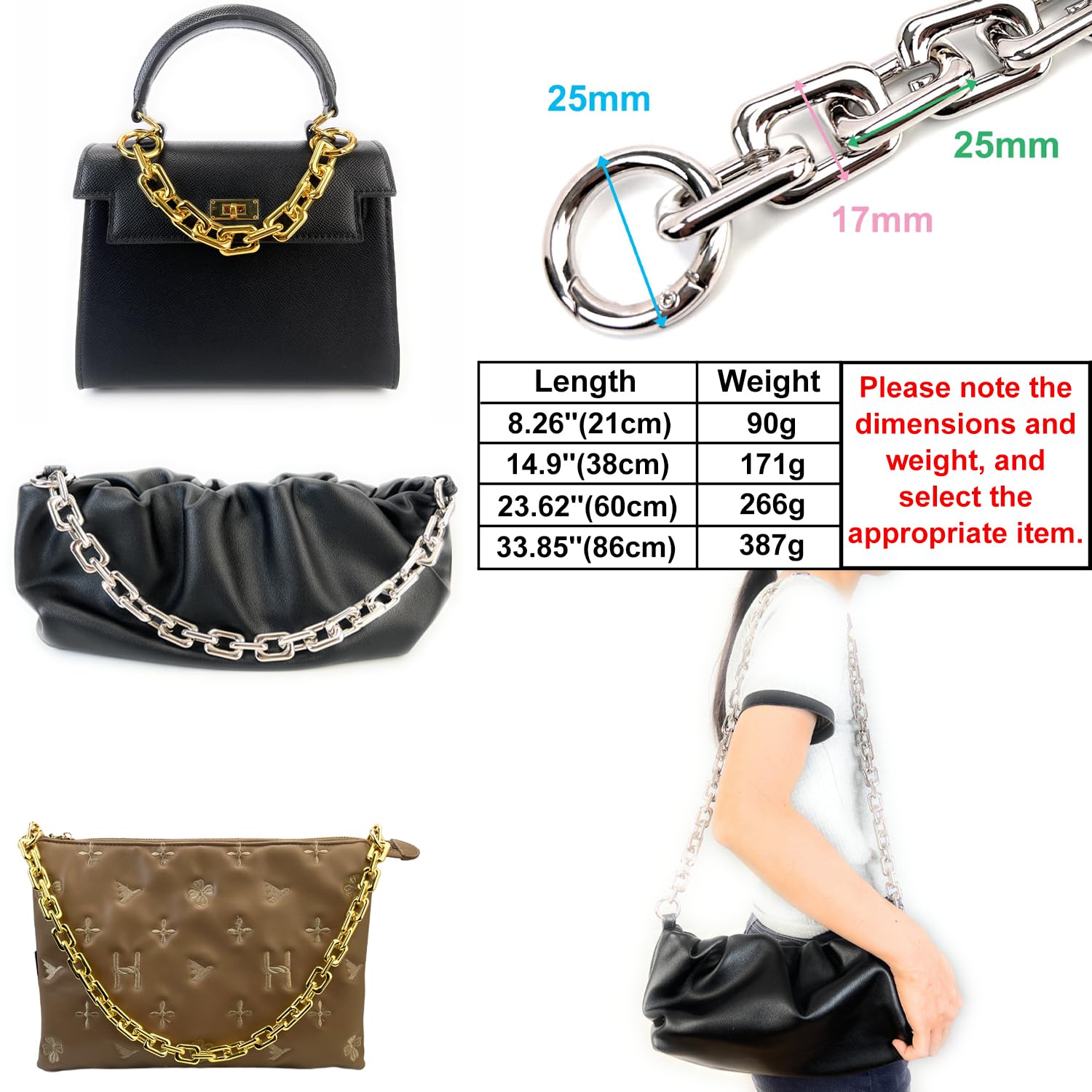 Amazon.com: VersaKits Heavy Chunky Link Chain Strap Purse Handbag