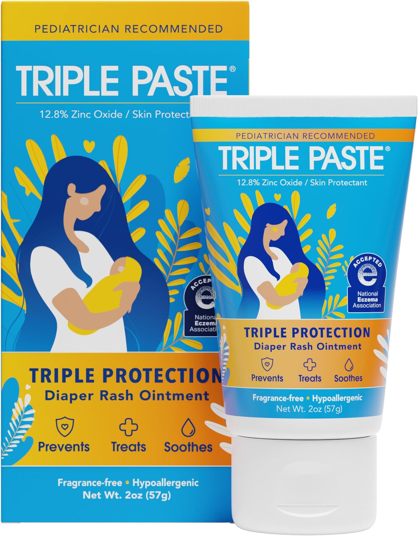 Triple Paste Medicated Ointment for Diaper Rash-2oz