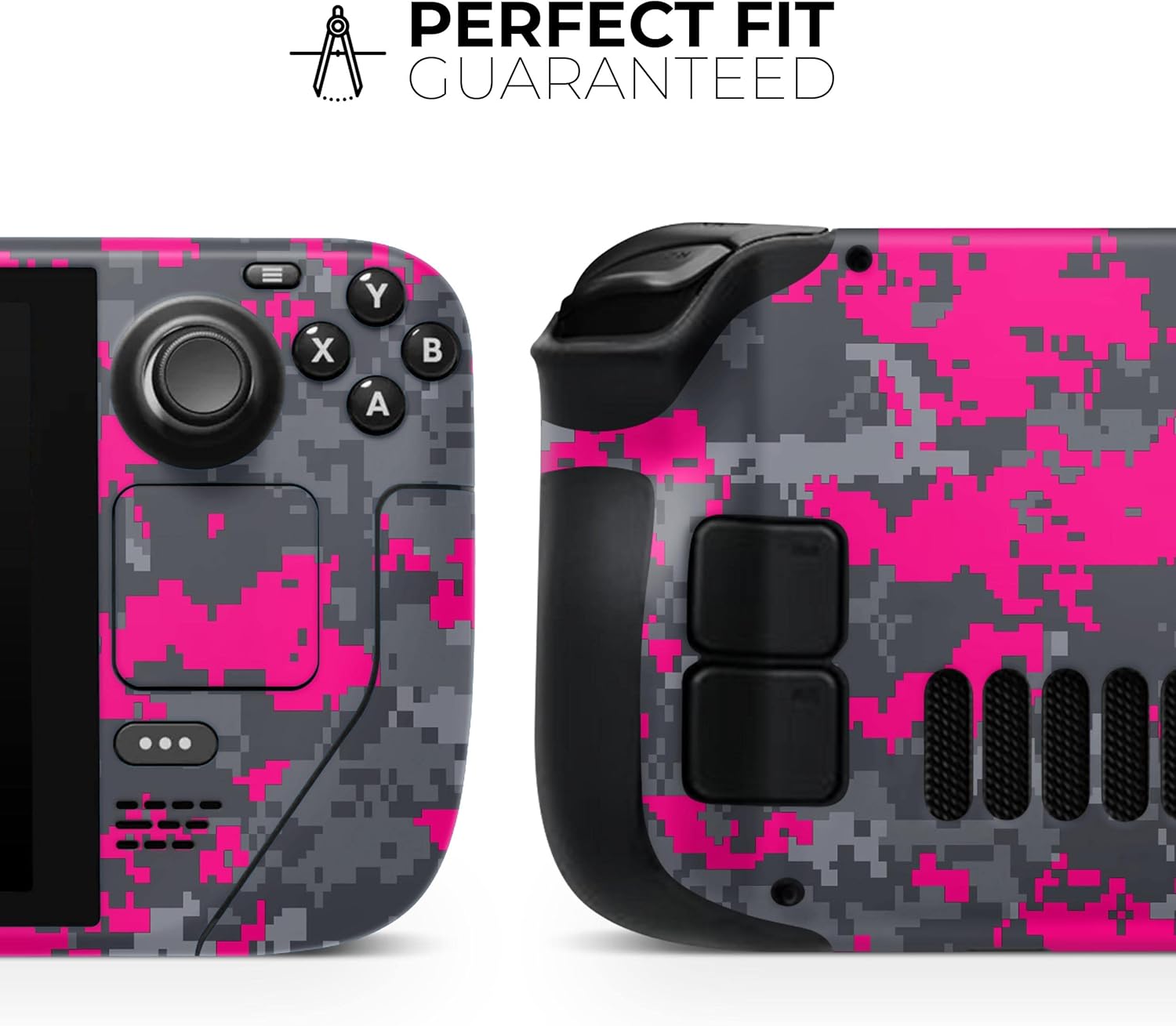 Compatible with Steam Deck - Skin Decal Protective Scratch-Resistant Removable Vinyl Wrap Cover - Bright Blue and Gray Digital Camouflage