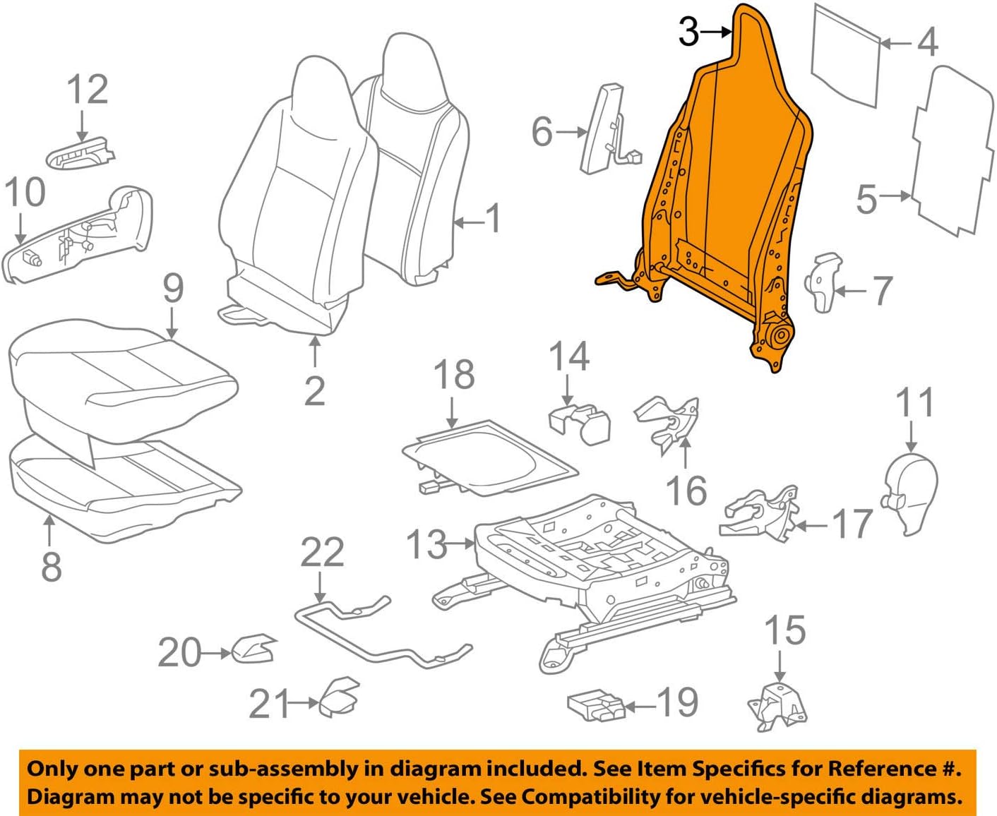 TOYOTA Genuine 7163052551 Seat Back Spring Assembly