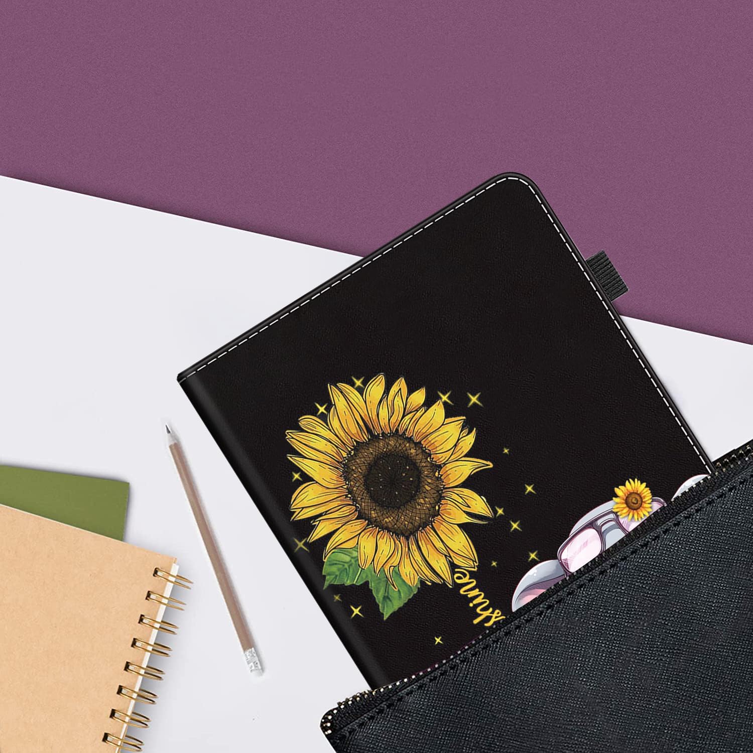 Case for All New Fire HD 10 Tablet 11th Generation and Fire HD 10 Plus 2021，Slim Fit Foldable Standing Cover Case with Auto Sleep/Wake for Fire HD 10 Tablet 10.1 Inch，Cute Elephant and Sunflower
