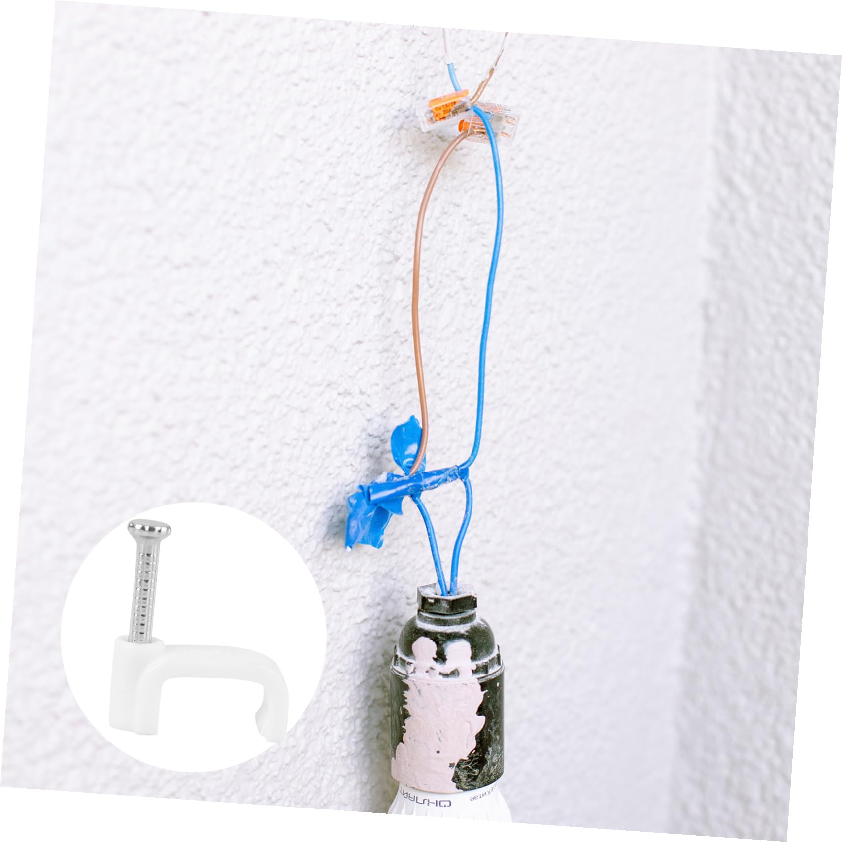 Kabelclip Nagel Clips Kabelhalter Fester Drahtclip 12mm Kunststoff Nagelschelle Für Kabelmanagement Zuhause Und Büro 500 Stück