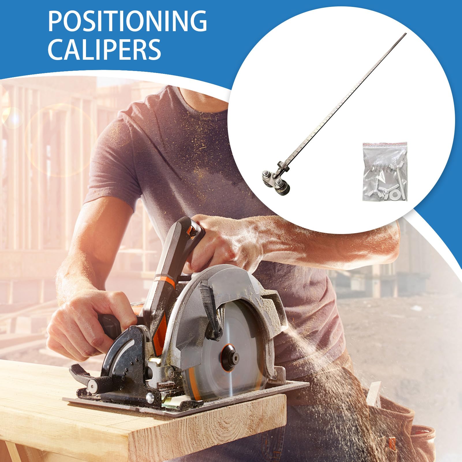 Guía De Posicionamiento Para Madera Medidor de Corte con Carril Ajustable | Guía de Medición y Posicionamiento Para Talleres De Construcción Industrial Carpintería Metal Y Bricol