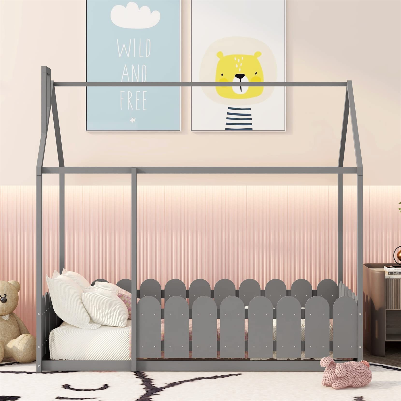 Buy Harper & Bright Designs Twin Bed for Kids ,House Twin Bed with