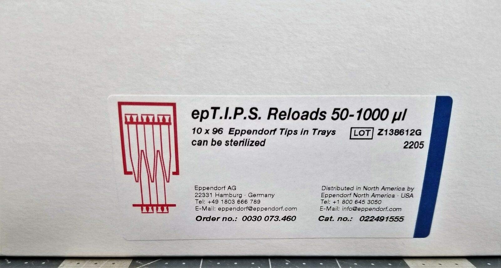 Eppendorf 022491555 Pipette Tips, 1000 uL; 10 Racks x 96 Tips