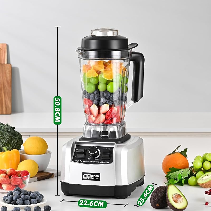 Kitchen in the box 1500W Turmixgép 2L Kapacitás 8 Pengés Keverő Állítható Sebességgel