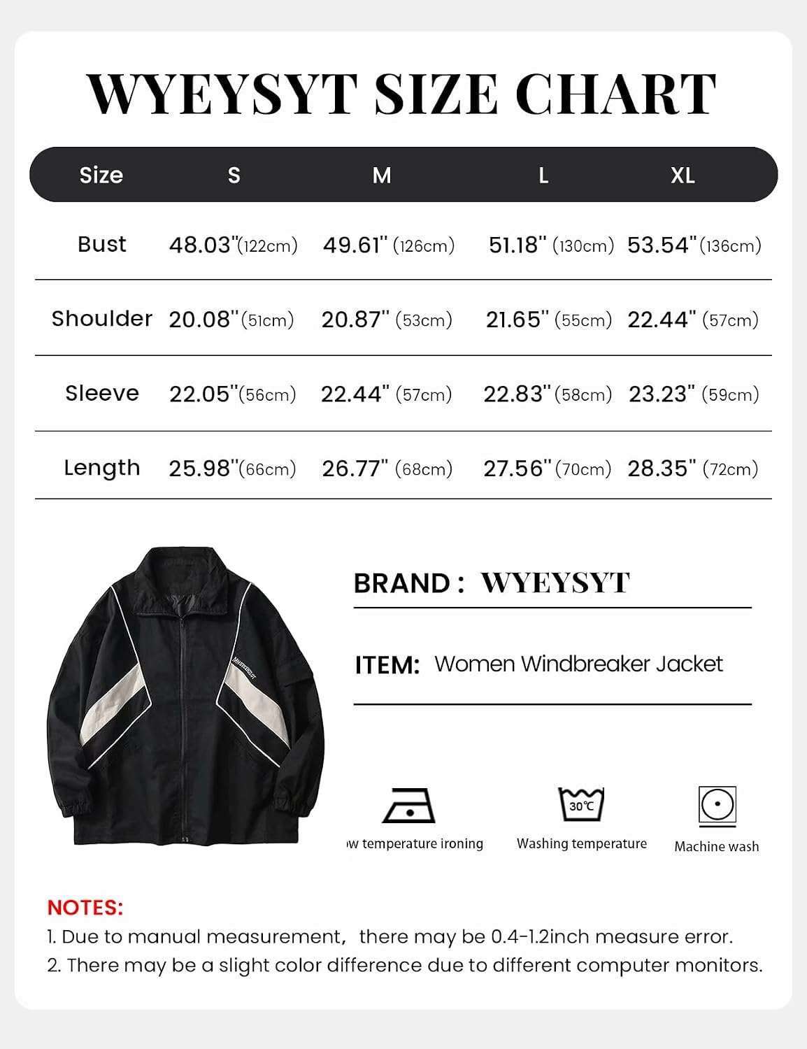 Wyeysyt Women Windbreaker Jacket Y2k Varsity Jackets Oversized Vintage 90s Jacket(02Black-Medium)
