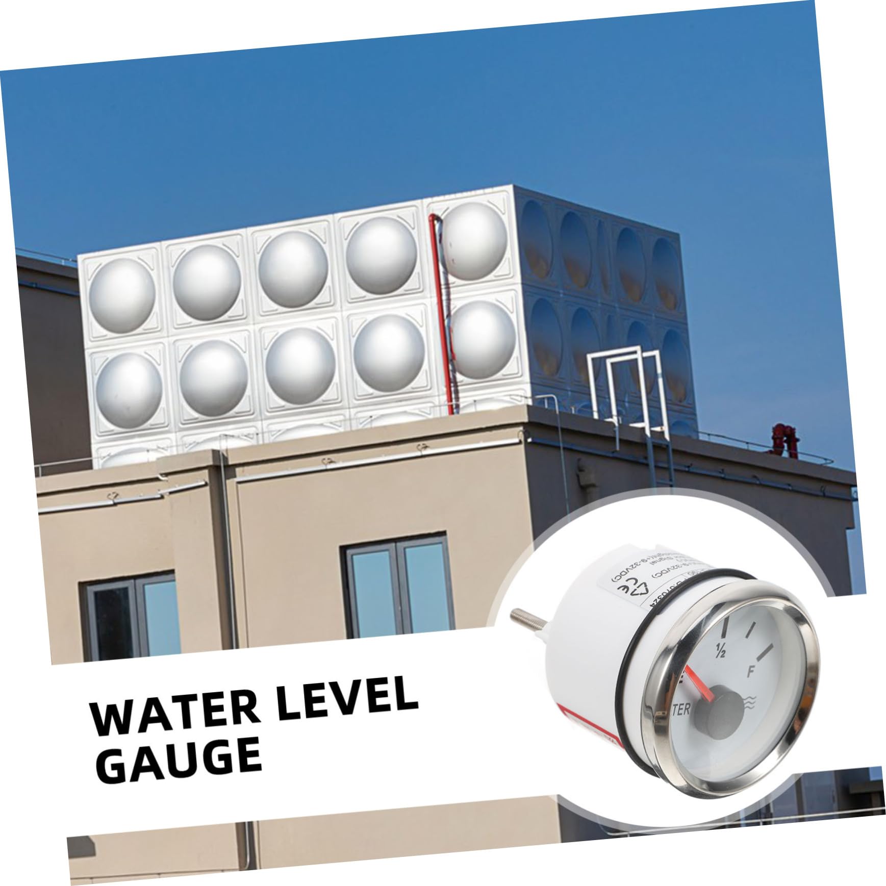 Wasserstandsanzeiger Edelstahl Rund 52mm für Wassertanks