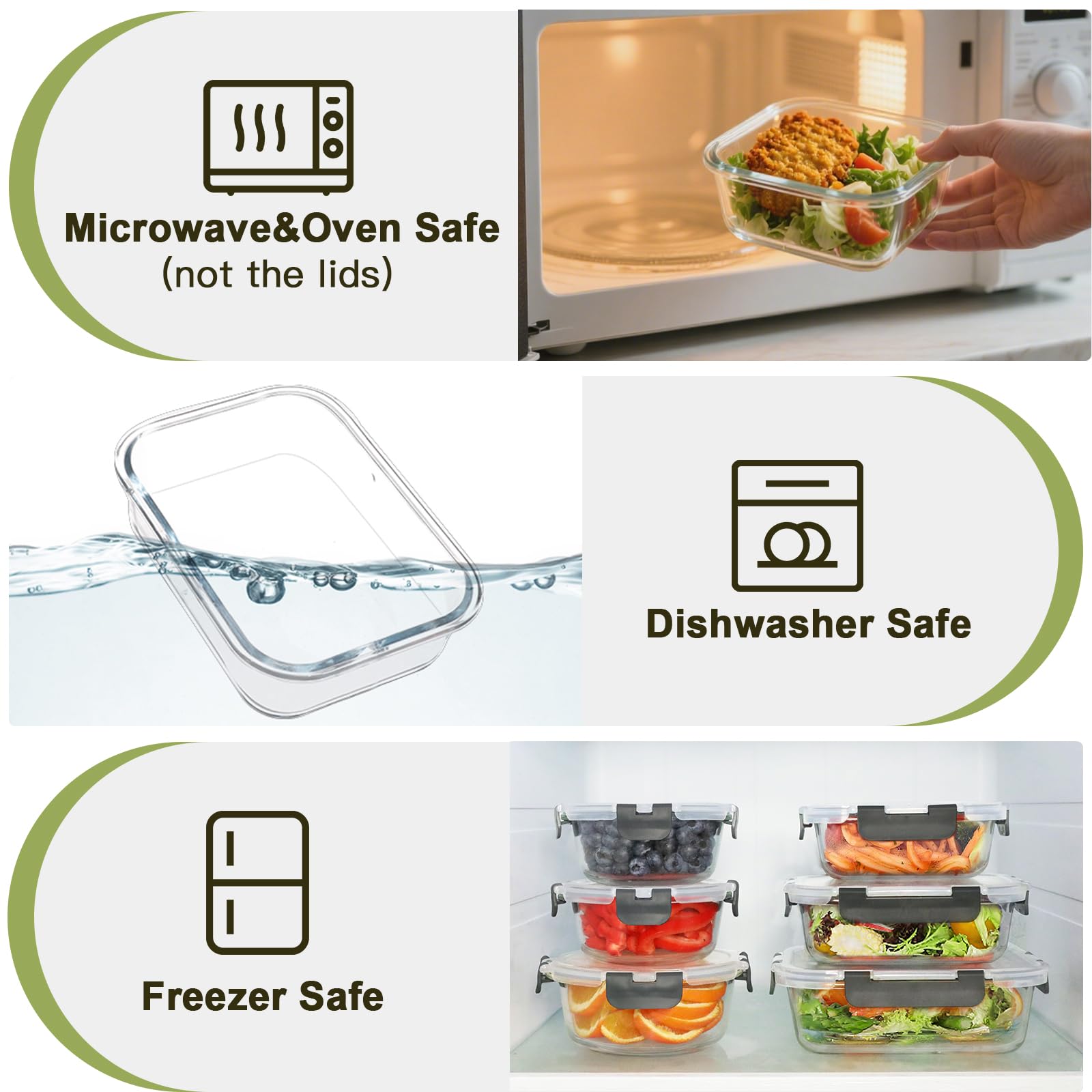 BAYZZ - Juego De 30 Recipientes De Vidrio Para Almacenamiento