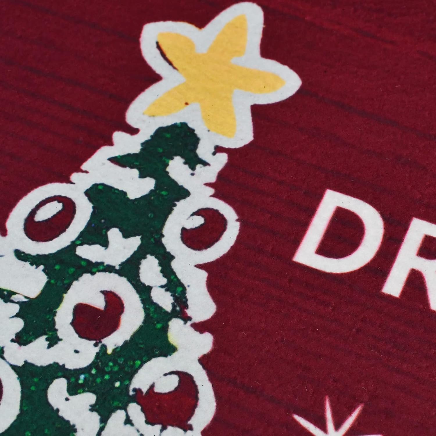 Merry Christmas Welcome Mats Decorative Doormats with Xmas Tree Non-Slip Winter Front Door Mat Indoor Outdoor Holiday Decor Floor Rug for Home Entryway Kitchen (Red)