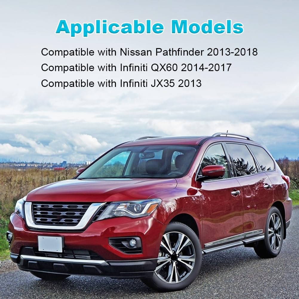 Sun Visor Pair Left Driver and Right Passenger Side Compatible with Nissan Pathfinder 2013-2018 Infiniti QX60 JX35 2013-2017 Replacement for 96401-9PB0A 96400-9PB0A Beige