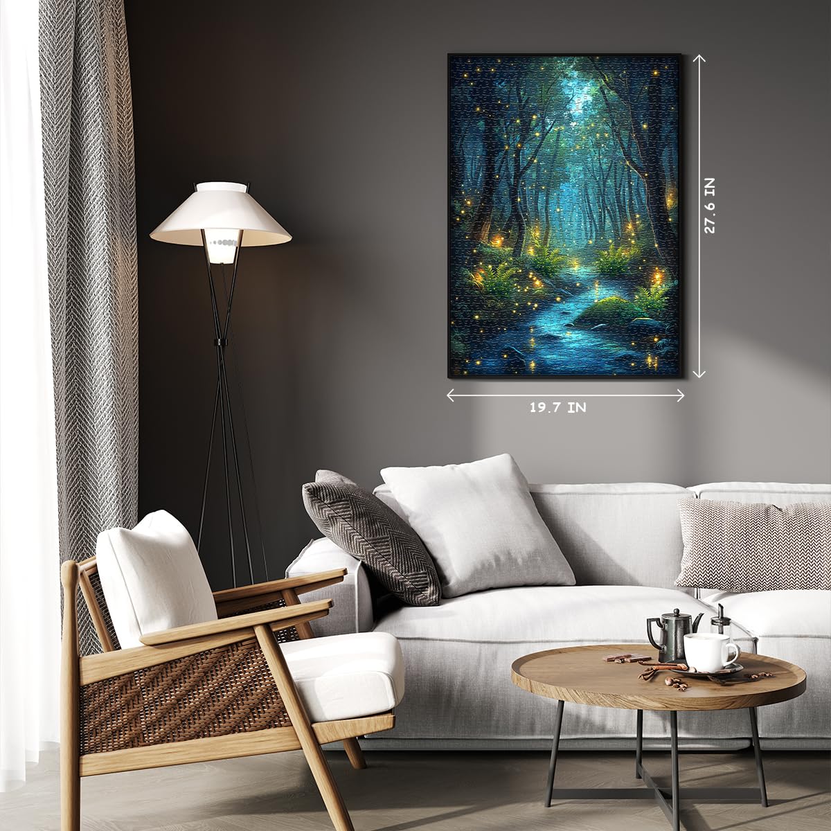 Niemożliwe puzzle dla dorosłych 1000 sztuk, magiczny las fantasy puzzle, natura trudne trudne puzzle