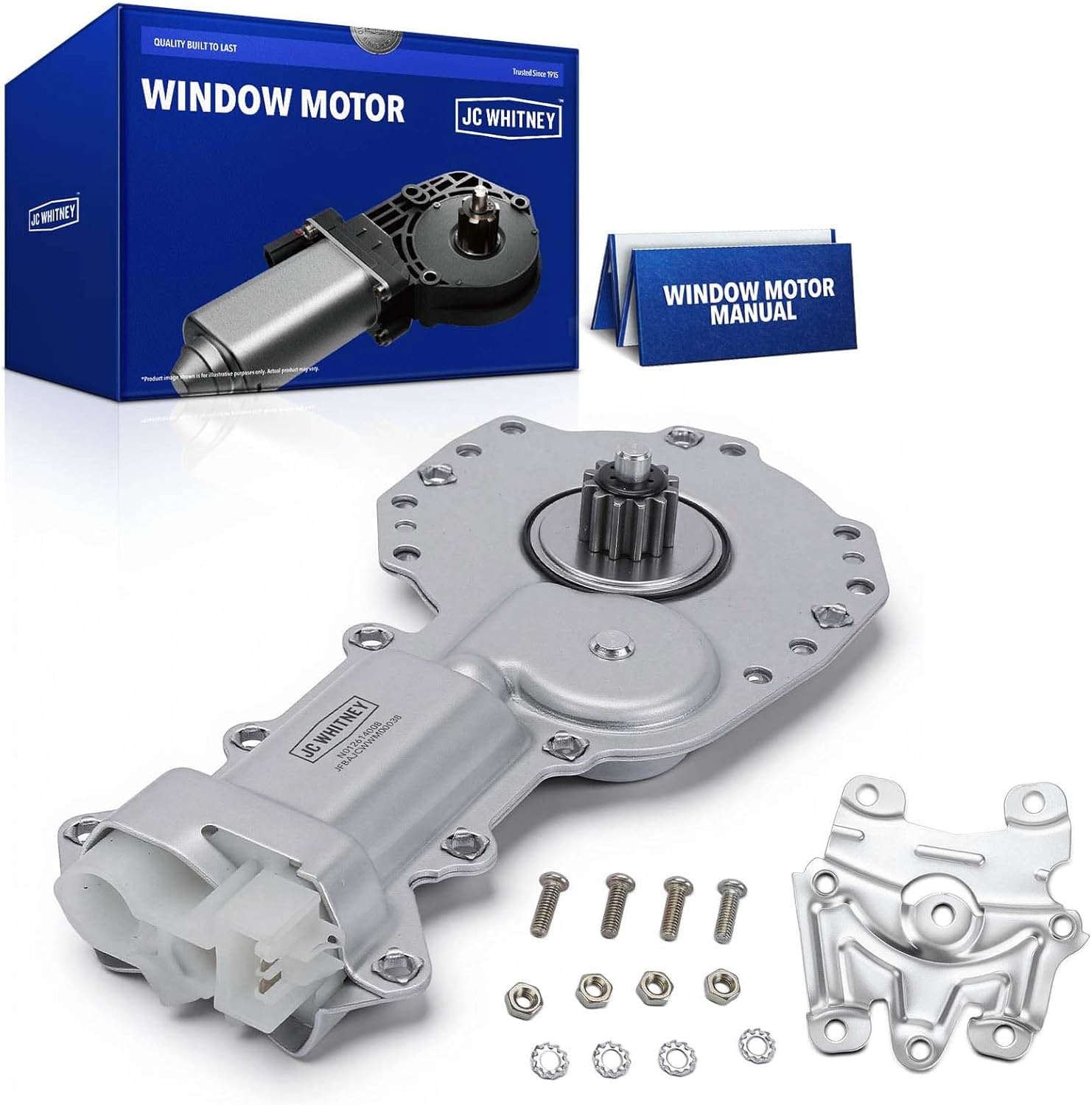 JC Whitney JFBAJCWWM00038 Front or Rear Power Window Regulator Motor - Compatible with Chevrolet Blazer 85-91, GMC Sonoma 91-93, Buick LeSabre 85-91, Regal 85-87, Oldsmobile Bravada 91-94