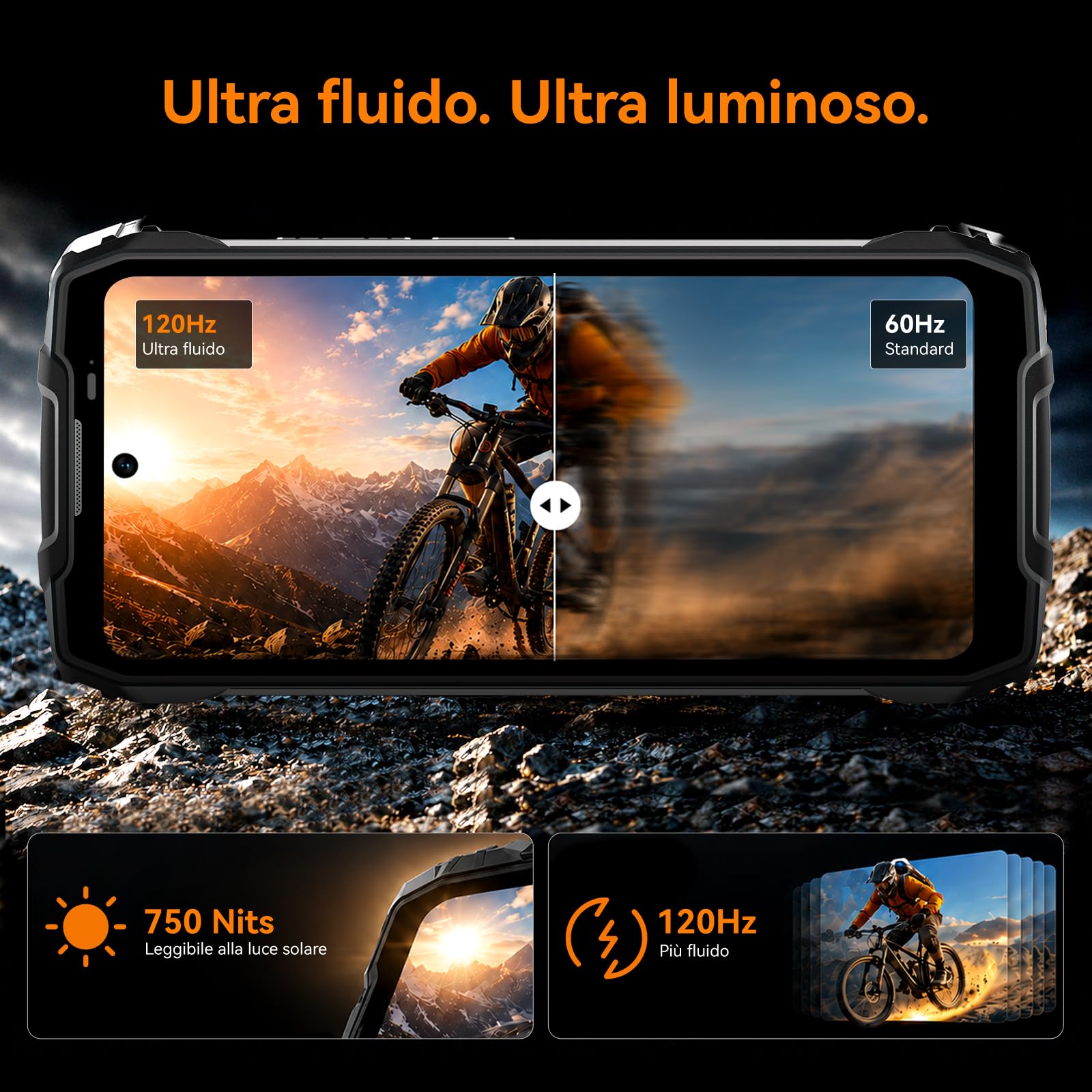 Blackview BL7000 Pro 5G Rugged Smartphone 7500mAh/750nits/20MP Night | 6,78" 120Hz, 32GB+256GB, Android 16 Telefono Indistruttibile per Muratori, Artigiani&Escursionisti,NFC/3 Anni Garanzia