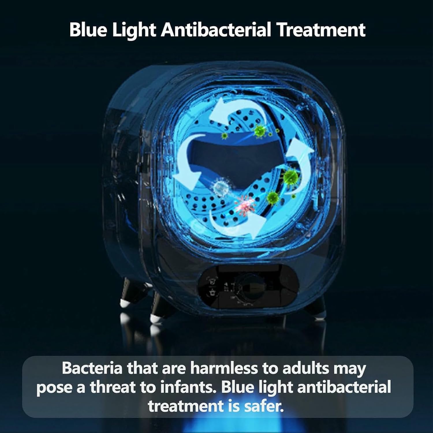 Front Load Dryer Machine - Smart Timer & Custom Temperature Settings, Ventilated Moisture Management, for Dorms and Studios