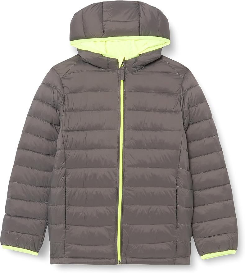 Boys' lightweight water-resistant packable hooded puffer coat