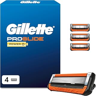 Gillette ProGlide Power Cuchillas de Afeitar Hombre, Paquete de 4 Cuchillas de Recambio (el embalaje puede variar)