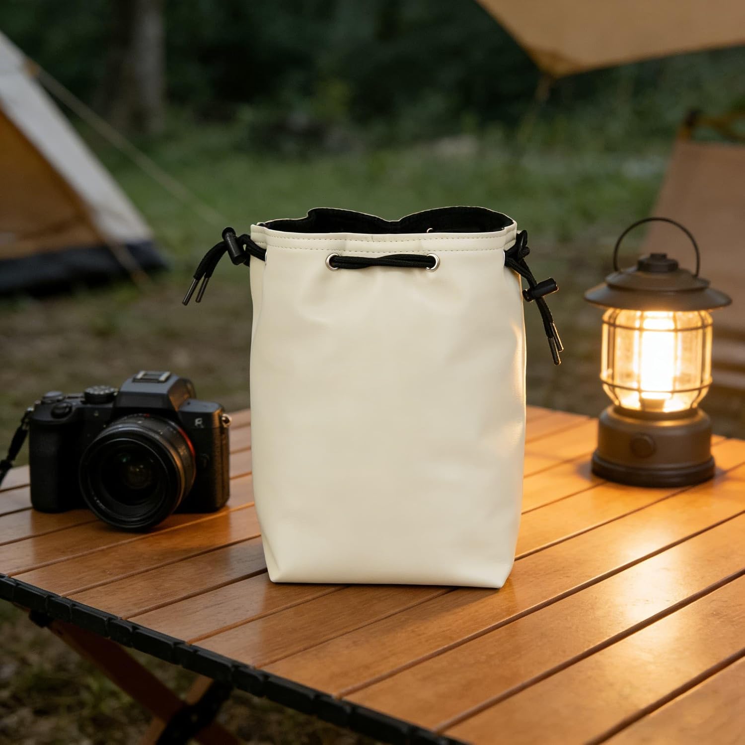 NOWNIN Drawstring Camera Lens Pouch with Cotton Pad, 9.84"x6.69", for SLR | Fleece-lined interior protects lenses from scratches & dust. Drawstring closure. Lightweight, portable for travel & storage