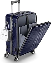 VARNIC Front Open Multi-functional Carry Case, Ultra Lightweight, Impact Resistant, Front Opening, Carry Bag with USB Port, TSA Dial Lock, 360° Rotation, Double Casters, Vibration Reduction