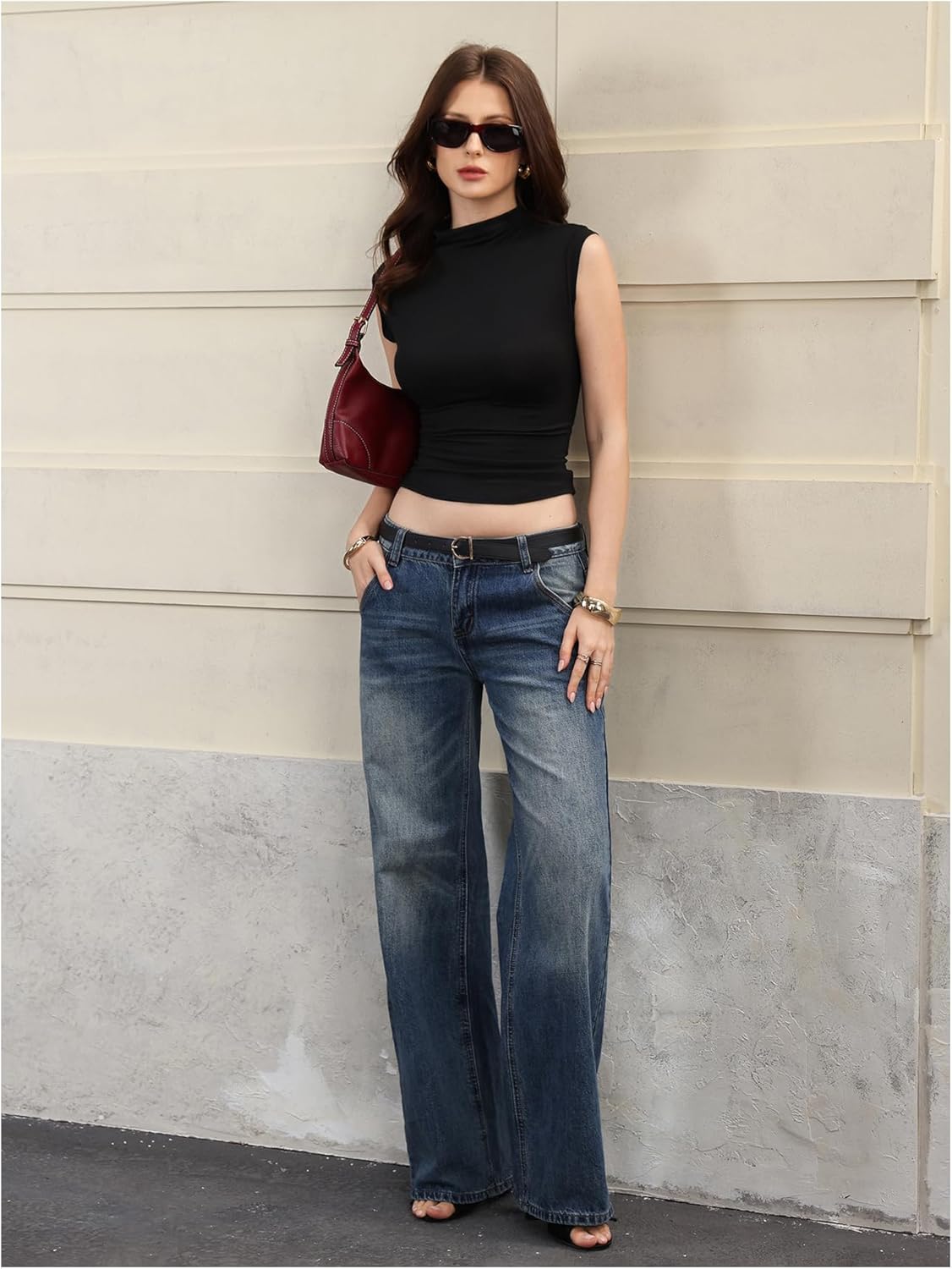 SweatyRocks Women's 3 Pack Tank Tops Mock Neck Fitted Sleeveless Summer Tops - Image 6