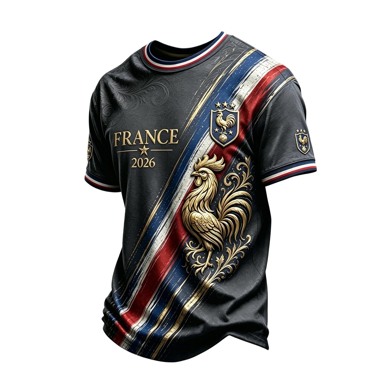 England Football Shirt 2026 Men's Short Sleeve World Cup T-Shirts Union Jack for Supporters of Football Casual Print Athletic Stretch Lightweight Breathable 05-Gray S