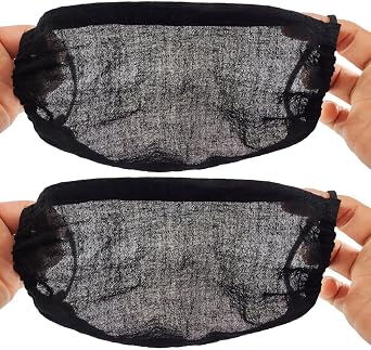 2Pcs Breathable Gauze Face Mask Washable Adjustable Outdoor Black