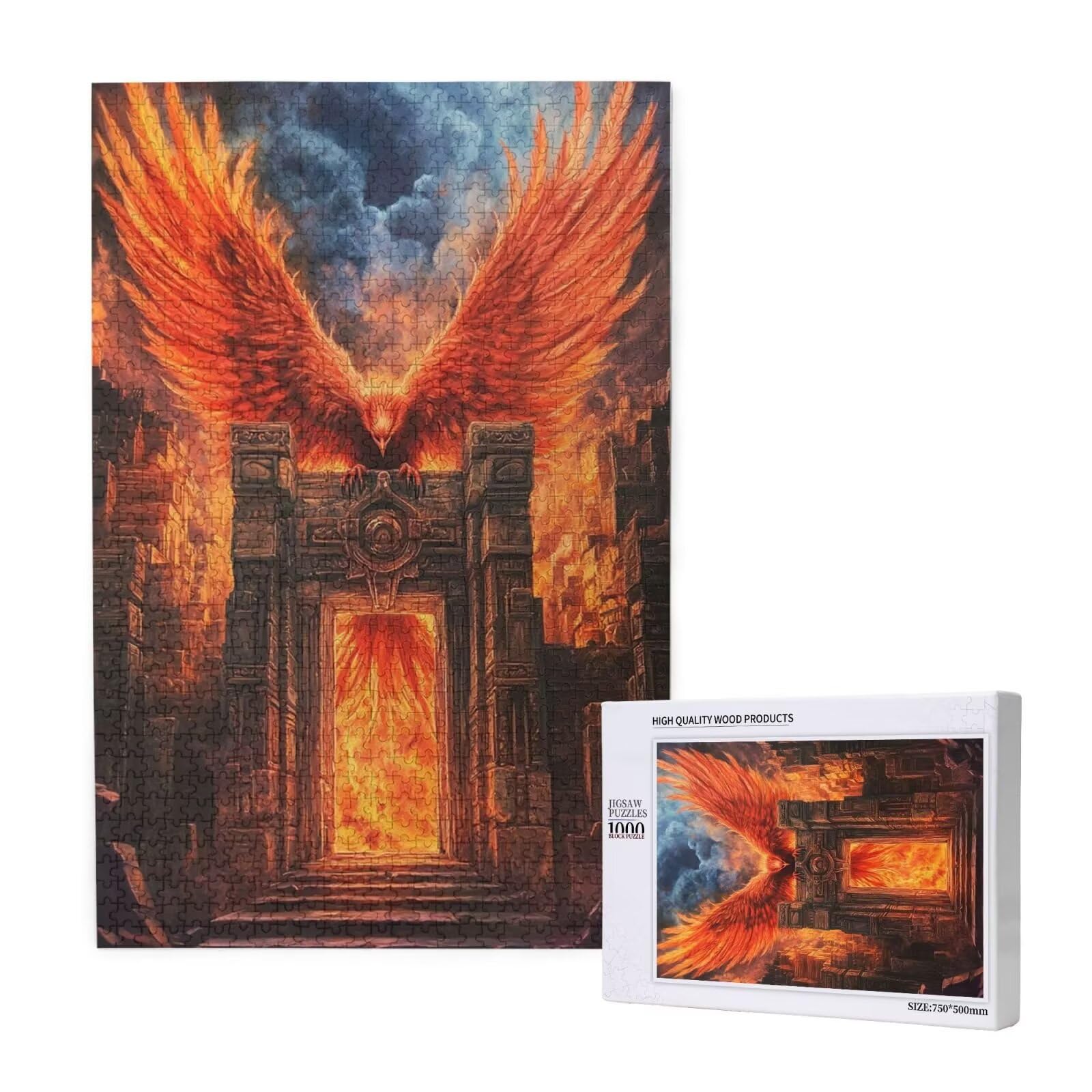 Phénix Puzzle Animal 3000 Pièces Adultes, DIY Puzzles Classiques Art avec Boîte d'emballage et Photos de Référence, Relaxation/Soulagement du Stress/Jeux Amusants, Creatif Cadeau pour Femme M-1798