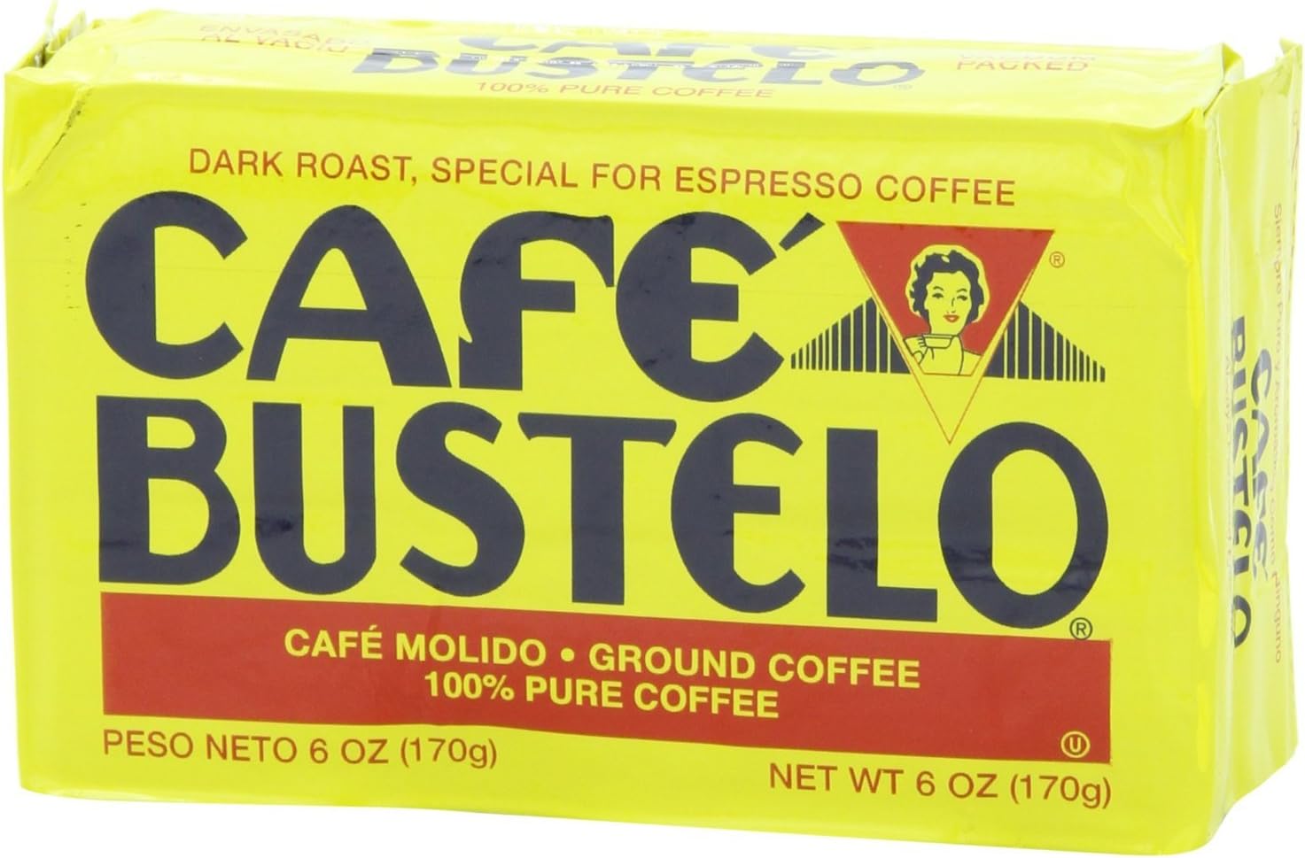 Cafe Bustelo Dark Roast for Espresso Coffee, 6 Ounce (Pack of 4)
