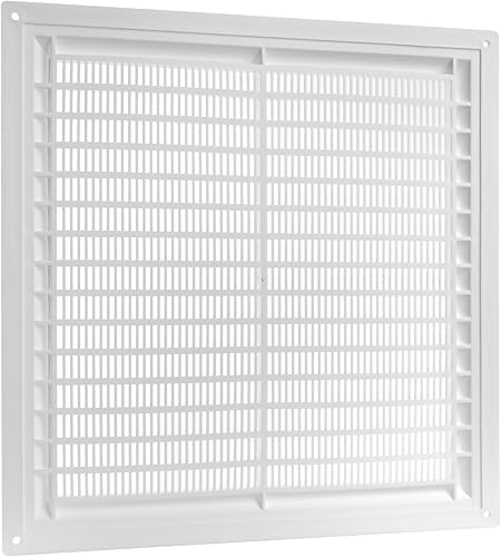 Miniatura 2 de Vent Systems Paquete de 2 cubiertas de ventilación de plástico de 10 x 10 pulgadas con pantalla de protección de plagas integrada, cubierta de