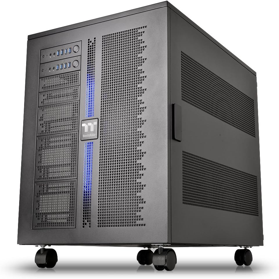 Core W200 Dual System Capable Extreme Water Cooling XL-ATX Fully Modular/Dismantle Stackable Tt Certified Super Tower Computer Case CA-1F5-00F1WN-00 Black