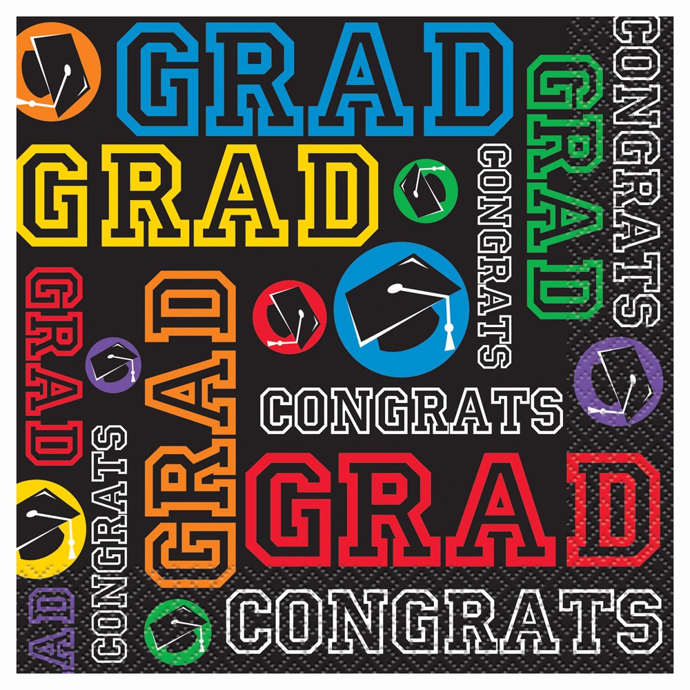 Unique Graduation Party Luncheon Napkins 16 Pieces