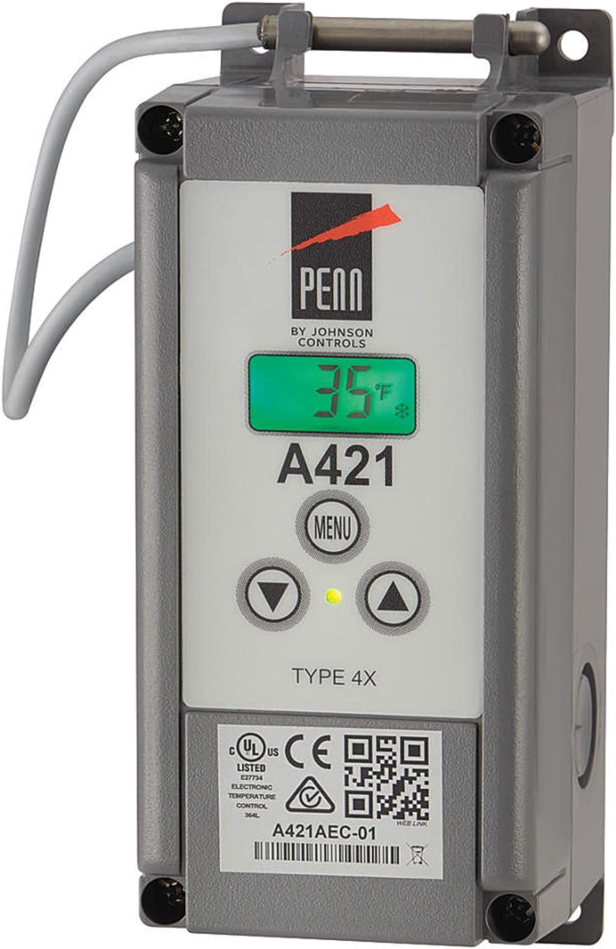 A421AEC-01C Electronic Temp Control, SPDT, Gray