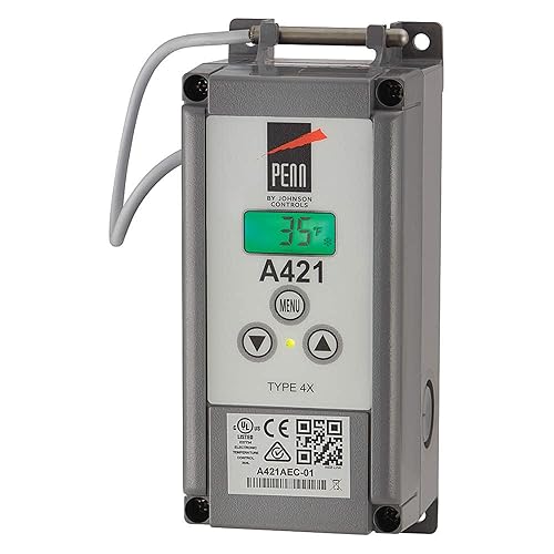 Johnson Controls A421AED-01C Serie Penn A421 Tipo 4X Control electrónico de temperatura con temporizador de descongelación fuera de ciclo, carcasa