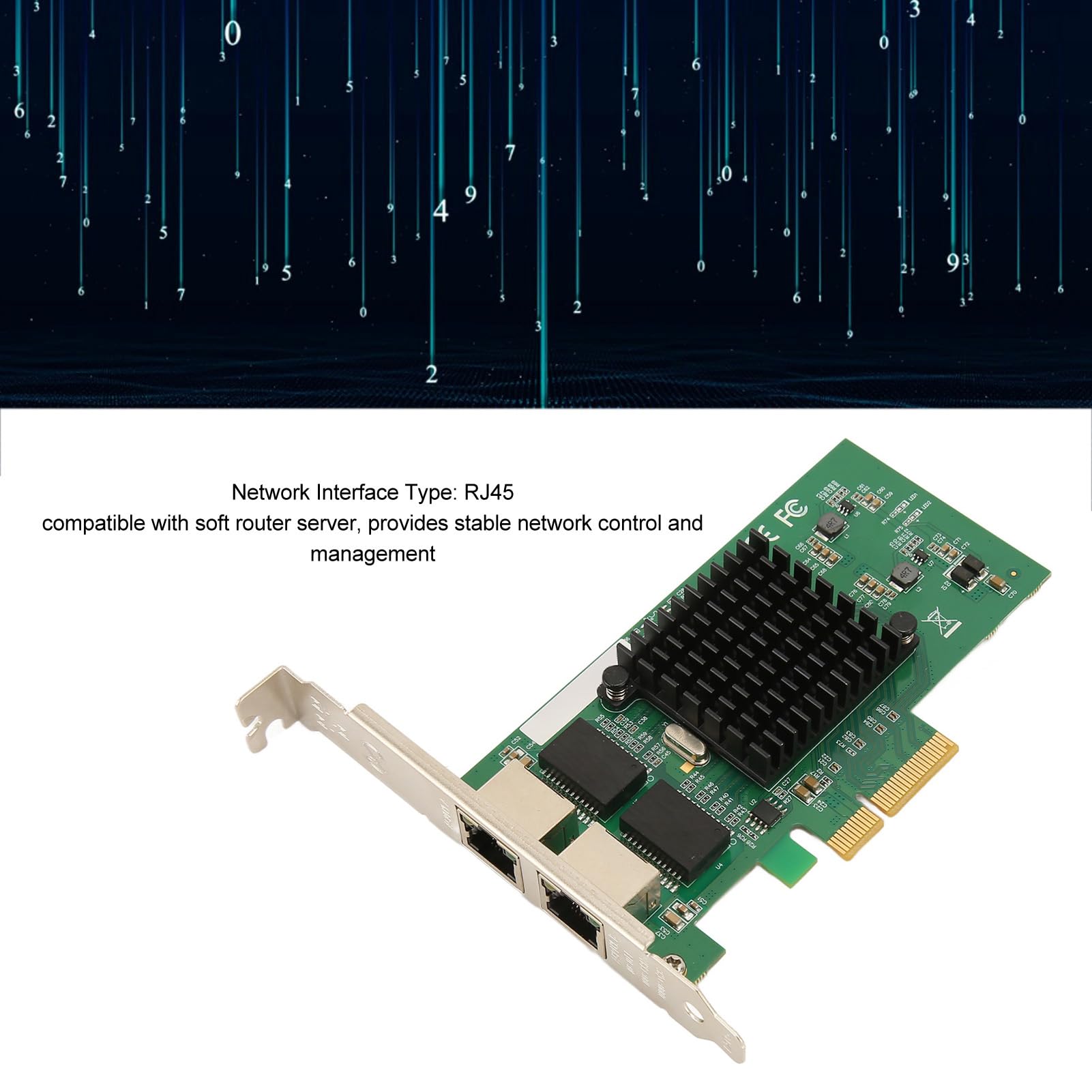 SIXRUN Karta Sieciowa Serwerowa PCIe X4, 10/100/1000Mbps